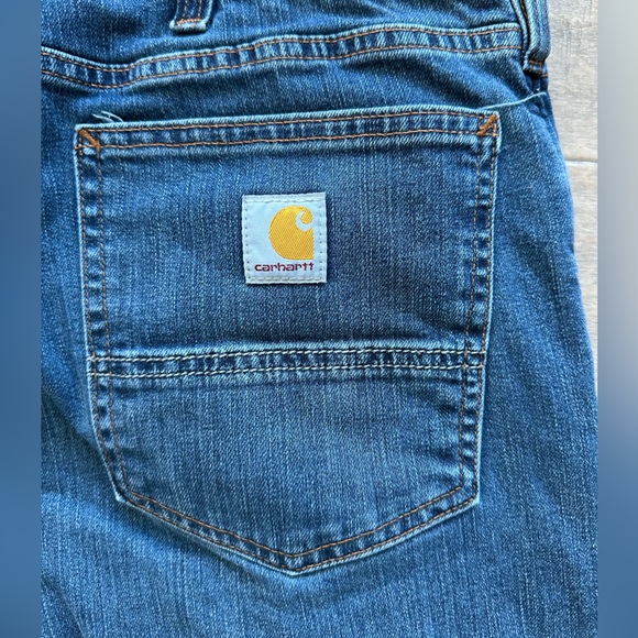 CARHARTT Relaxed Fit flannel-lined men’s jeans size 38 W 32 L - Picture 3 of 4